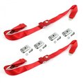 Geared2Golf Standard 2 Point Red Lap Bucket Seat Belt Kit with Bracketry & 2 Belts for 1955-1957 Ford Thunderbird GE1351390